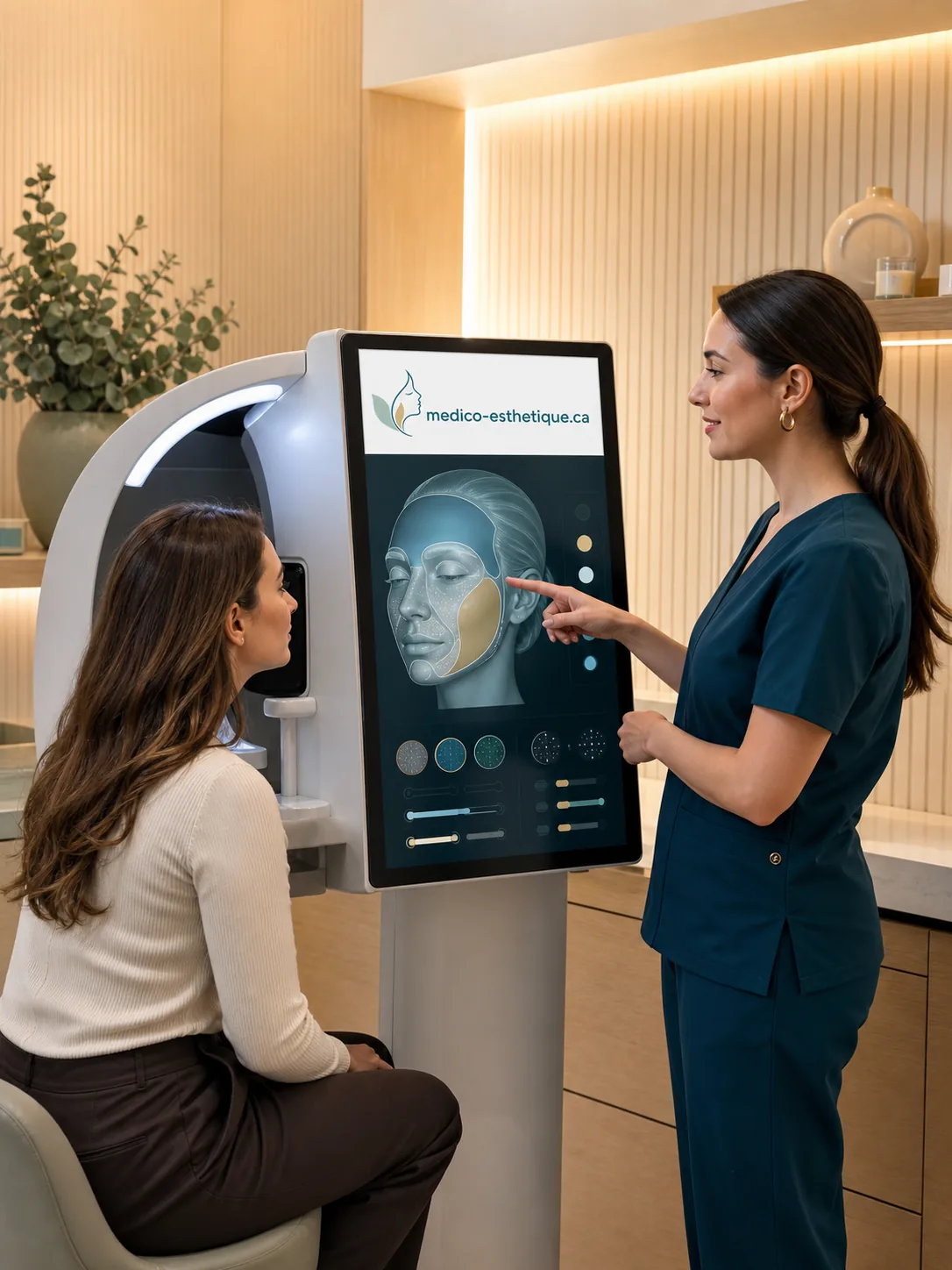 Soin esthétique du visage en institut